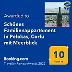 公寓 Schoenes Familienappartement In Pelekas, Corfu Mit Meerblick
