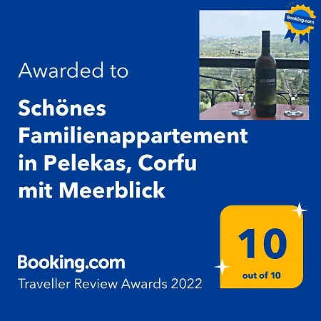 Apartment Schoenes Familienappartement In Pelekas, Corfu Mit Meerblick