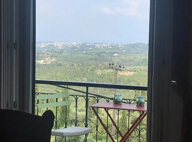 Schoenes Familienappartement In Pelekas, Corfu Mit Meerblick * Pelekas
