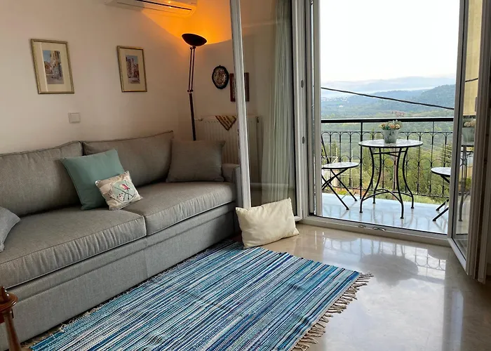 Schoenes Familienappartement In Pelekas, Corfu Mit Meerblick Appartement Pelekas